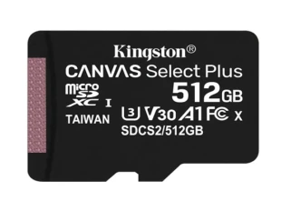 Kingston Memorije kartice KINGSTON SDCS2/512GB/microSD/512GB/Class U1/100MB/s-85MB/s+adapter